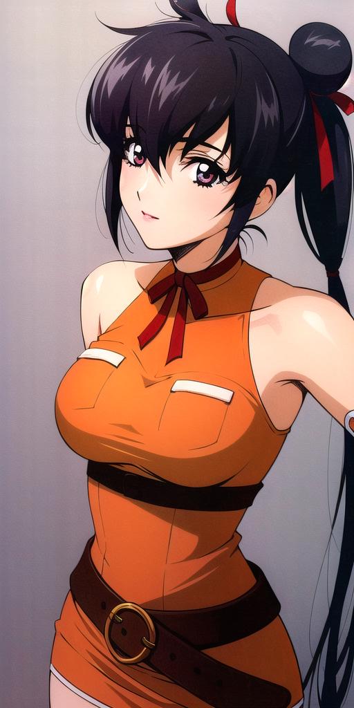 06279-1135200537-, LisaPacifist, large breasts, standing, solo, twintails, single_hair_bun,  Lisa_Orange_Short_Dress, masterpiece, best quality,.png